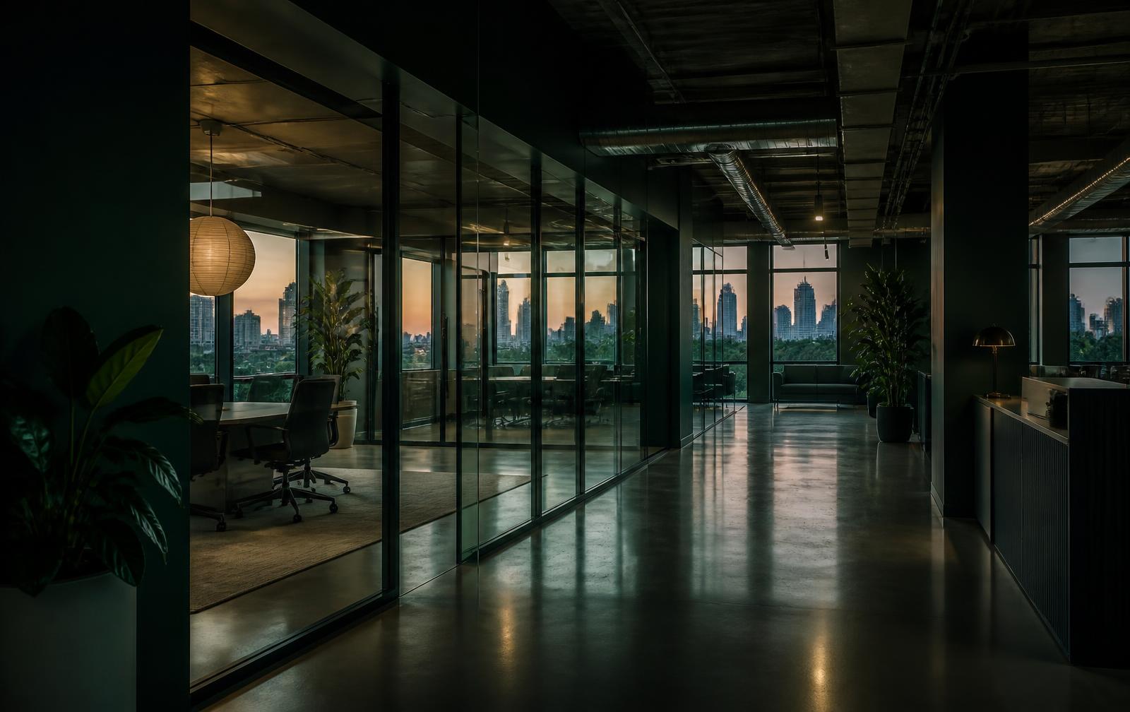 Modern Austin office space cleaned after hours